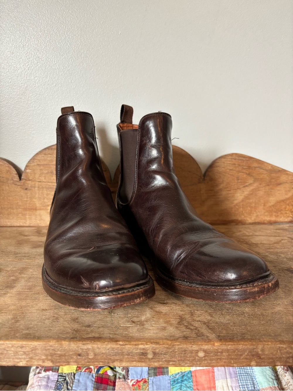 Frye Men's Chelsea Boots in Dark Brown Leather